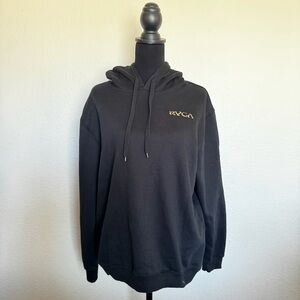 RVCA Black Hoodie with Butterfly Design • size Medium